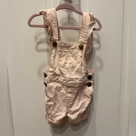 Artisan NY 12M Girls Light Pink Frill Overall Shorts - Picture 1 of 7
